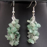 Baroque Lapis Dangle Earrings S925 Silver Hook Fine Jewelry