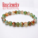 Green Peacock Agates Bracelets Beads 8mm Size for Women Men