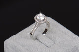 5A ZC Crystal Zircon Female Wedding Flower Rings