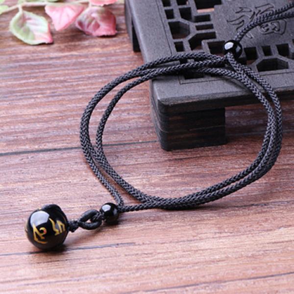 Red Agate Chalcedony Pendant Obsidion Bead Necklace Gift for Women