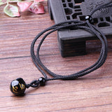 Red Agate Chalcedony Pendant Obsidion Bead Necklace Gift for Women