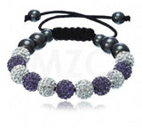 12 Pcs/lot 10mm 11 Micro Pave Disco Ball Beads bracelet Lot