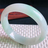 Zheru Jewelry Natural Light Burmese Jadeite 54mm-64mm Bracelet