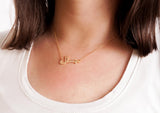 Personalized Arabic Stone Name Necklace