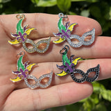 Mardi Gras Charms Mask Bracelet Pendant - Jewelry Making Accessories
