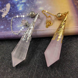 Hot Reiki Rose Crystal Pendulum for Dowsing Chakra Healing