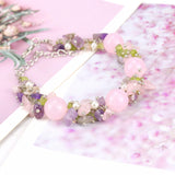 Colorful Crystal Bracelet Ladies Adjustable Hand Braided Beaded Bracelet