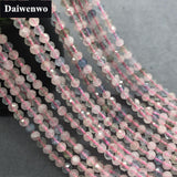 3.7mm Natural Morganite Beads Loose Stone Cut for DIY Bracelet