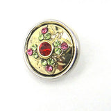 Mini 1.2cm Multicolor Flower Charm Snap Button Metal Charms