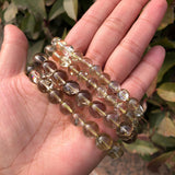 Natural Cracked Rainbow Smoky Citrine Bracelet Crystal Stone Jewelry