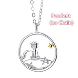 925 Silver Couple Pendant Little Prince With Fox Necklace