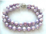 Double 9mm Lavender Freshwater Pearls Bracelet