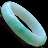 Zheru Jadeite 54-64mm Green Two-Tone Bracelet Princess Jewelry