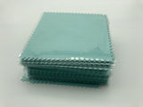 50pcs 8*8cm Silver Jewelry Polishing Cleaning Cloth Microfiber Suede Fabric