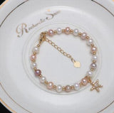 Freshwater Pearl Bracelet Star Hand String Tanabata Gift