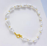 Baroque Pearl Necklace Sweater Chain Choker