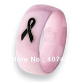 Classic Pink Ceramic Wedding Band