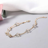 Double Strawberry Crystal Peach Blossom Boudoir Bracelet