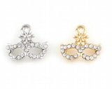 20PCS 12x13mm Party Mask Pendant DIY Accessories Charms for Floating Locket