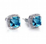 Red Zircon Crystal Natural Stone Earrings