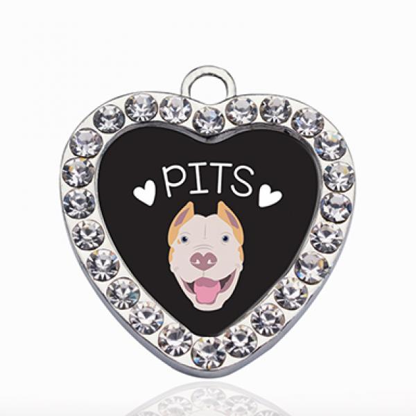 Pit Bull Lover Circle Charm for Jewelry Making