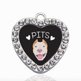 Pit Bull Lover Circle Charm for Jewelry Making
