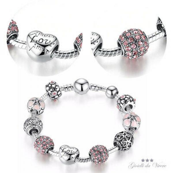 Bracelet Women Girl Anniversary Wedding Rose Charms 99