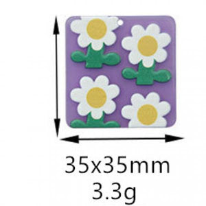 10 PCS Square Acrylic Flower Earrings for DIY Jewelry Making
