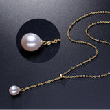 Freshwater Pearl Necklace Adjustable Pendant 925 Sterling Silver Jewelry