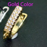 Paved Zircon CZ Beads Earring Hooks Jewelry Findings 30pc