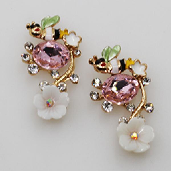 5pcs 15*30mm Silver Rhinestone Button Wedding Wine Glass Decoraation