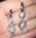 Pave Zircon Crystal Earrings, Female Engagement Gift