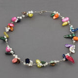 Multicolor Baroque Freshwater Pearls Necklace for Women