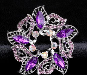 Creative Flower Brooch Jewelry For Women/Men Metal Scarf Pin Wedding Gift