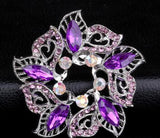 Creative Flower Brooch Jewelry For Women/Men Metal Scarf Pin Wedding Gift