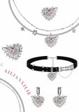 Heart Choker Necklace Trendy Jewelry for Women