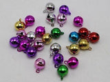 100 JINGLE BELLS Christmas Mixed Colors Beads Charms 8mm DIY Craft
