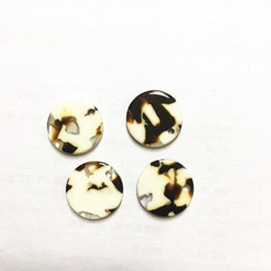 100pcs Acetic Acid Marble Coin Charms for Jewelry Making