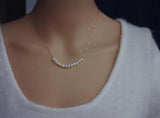 Natural Pearl 6-7mm Necklace Fresh Sweet Woman Clavicle Jewelry 18inch