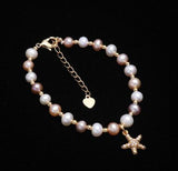 Freshwater Pearl Bracelet Star Hand String Tanabata Gift
