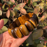 Fengbaowu Yellow Tiger Eye Bracelet Crystal Healing Stones Men Jewelry Gift