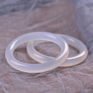 Natural Light Agate Chalcedony 54-64mm Bracelet Princess Jewelry