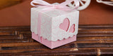50pcs Love Heart Paper Packaging Display Box for Wedding/Jewelry/Candy/Food
