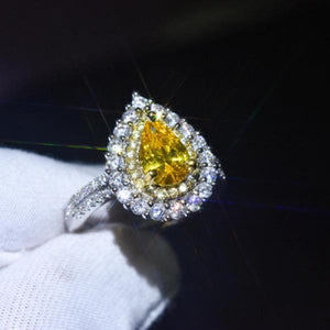 Rhinestone Heart Square Adjustable Open Rings Crystal Wedding Gift