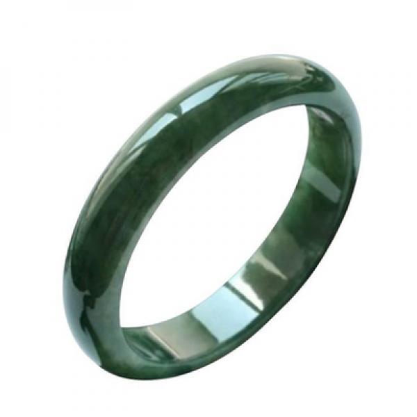Dark Green Burmese Jadeite Bracelet, Princess Jewelry, 54-62mm