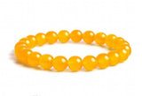 100% Natural Agate Yellow Beads Bangle Stretchy Bracelet 6mm--14mm