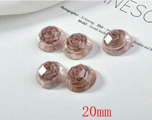 Autumn 50pcs/lot 20mm Resin Flatback Beads DIY Jewelry Earring Accessory