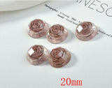 Autumn 50pcs/lot 20mm Resin Flatback Beads DIY Jewelry Earring Accessory