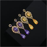 Lace Water Drop Zircon Earrings 925 Silver