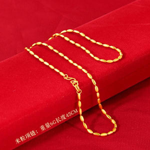 14k Water Wave Chain Necklace 18 Inches Fine Jewelry Gift